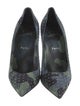 Christian Louboutin Suede Printed Pumps