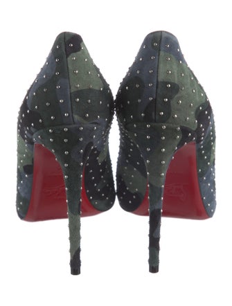 Christian Louboutin Suede Printed Pumps