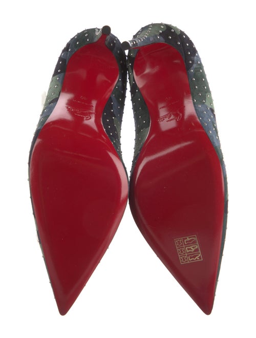 Christian Louboutin Suede Printed Pumps