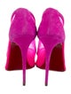 Christian Louboutin Suede Mesh Accents Pumps