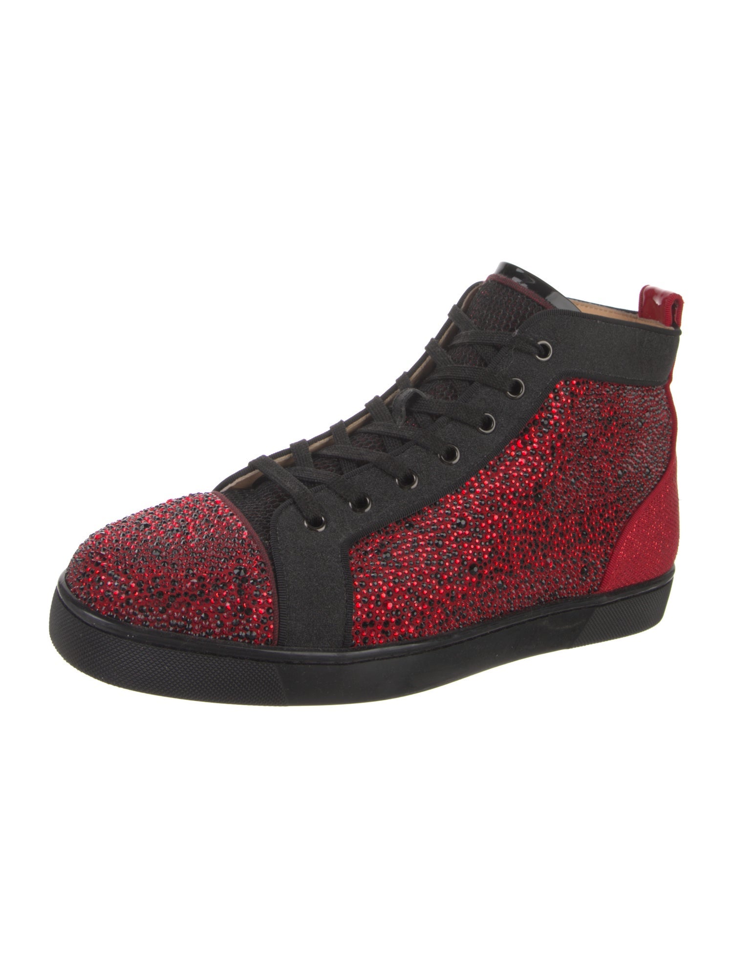 Christian Louboutin Crystal Colorblock Pattern Sneakers