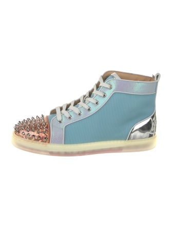 Christian Louboutin Mesh Colorblock Pattern Sneakers