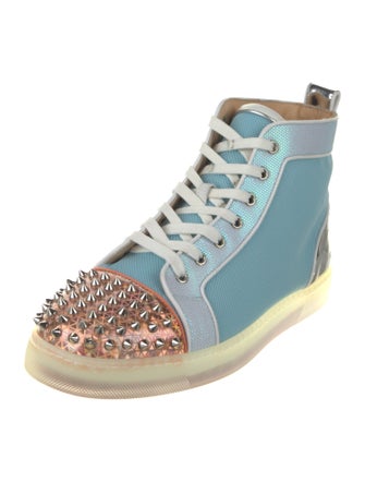 Christian Louboutin Mesh Colorblock Pattern Sneakers