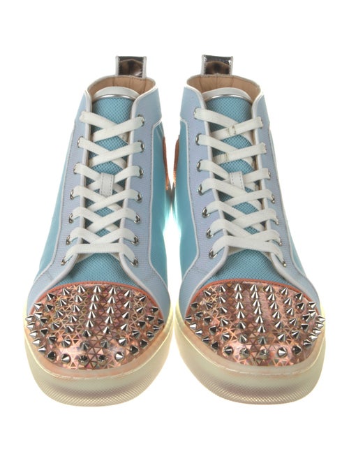 Christian Louboutin Mesh Colorblock Pattern Sneakers