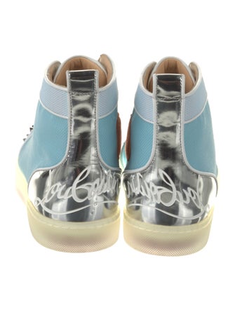 Christian Louboutin Mesh Colorblock Pattern Sneakers