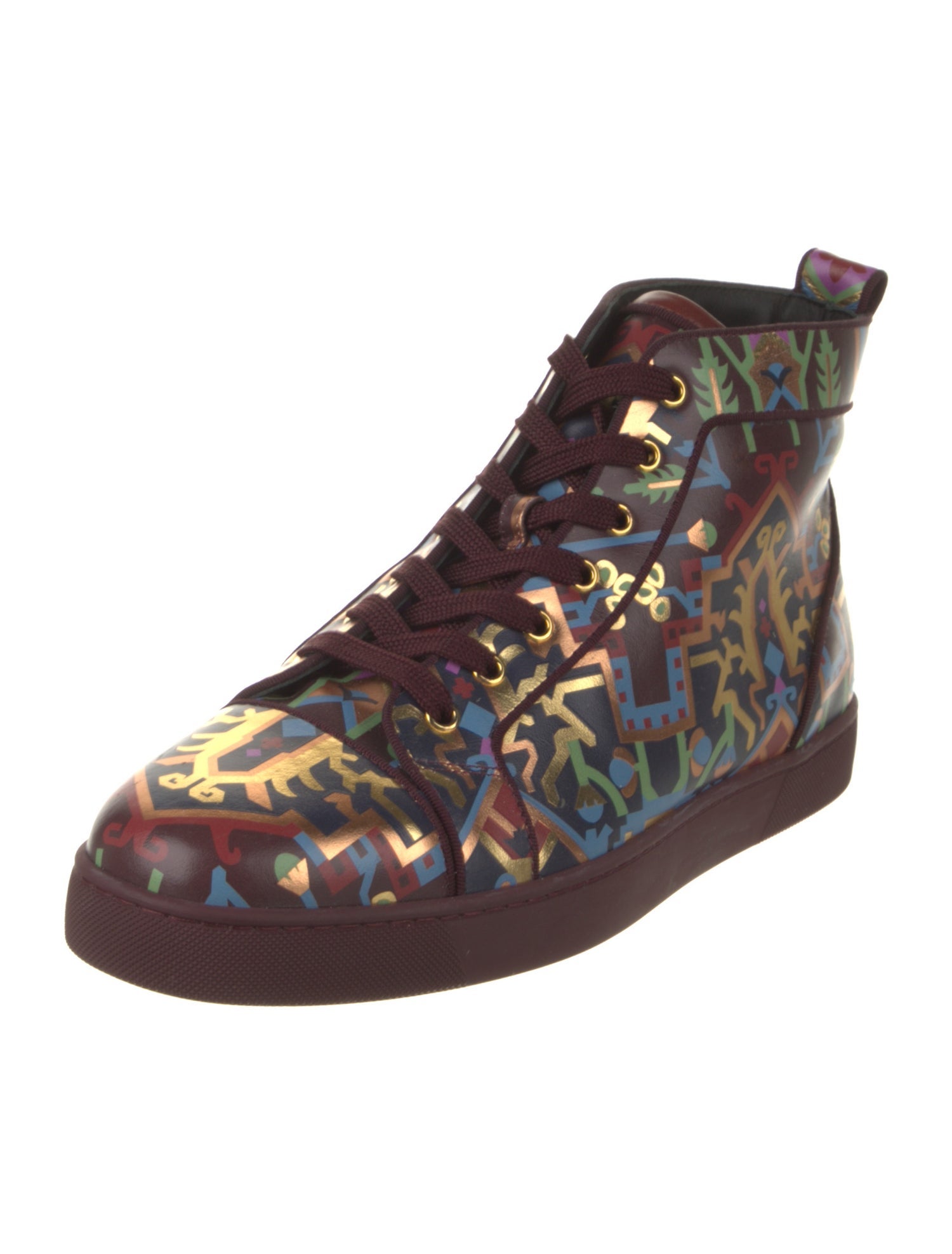 Christian Louboutin Leather Printed Sneakers