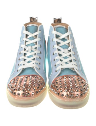 Christian Louboutin Mesh Colorblock Pattern Sneakers