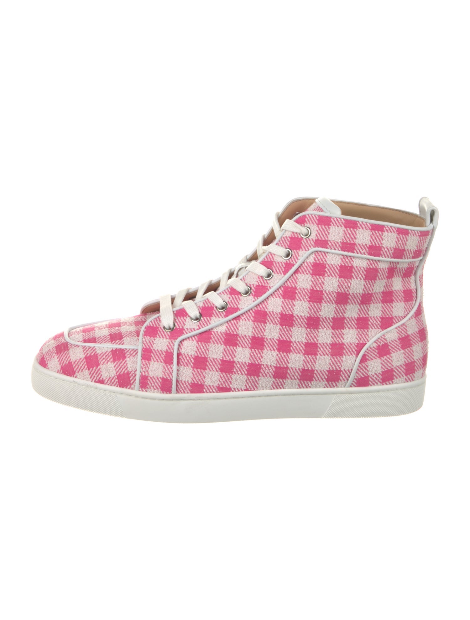 Christian Louboutin Canvas Plaid Print Sneakers