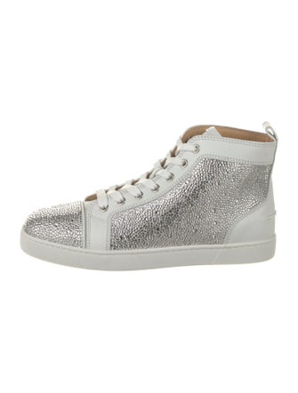Christian Louboutin Leather Crystal Embellishments Sneakers