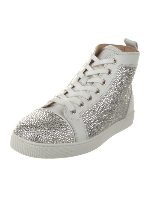 Christian Louboutin Leather Crystal Embellishments Sneakers