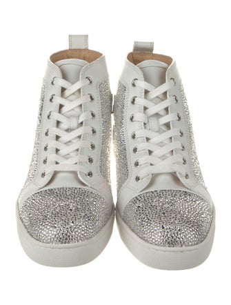 Christian Louboutin Leather Crystal Embellishments Sneakers