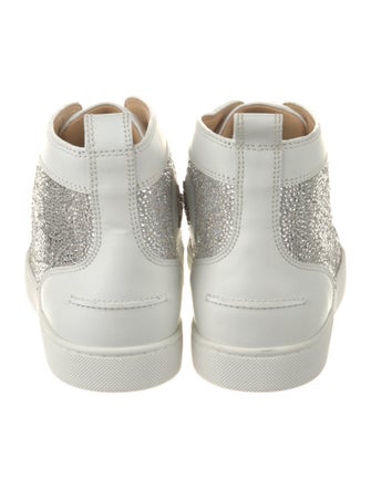 Christian Louboutin Leather Crystal Embellishments Sneakers