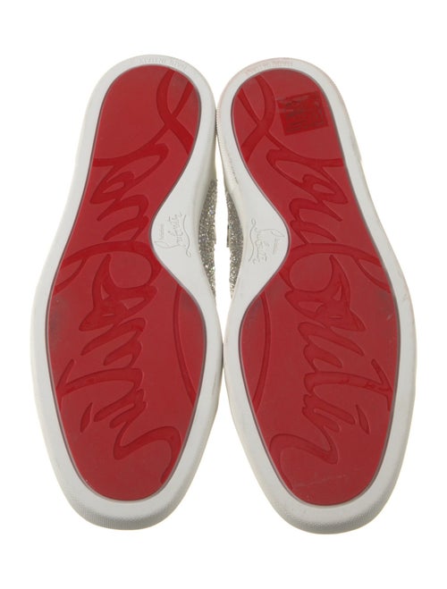 Christian Louboutin Leather Crystal Embellishments Sneakers