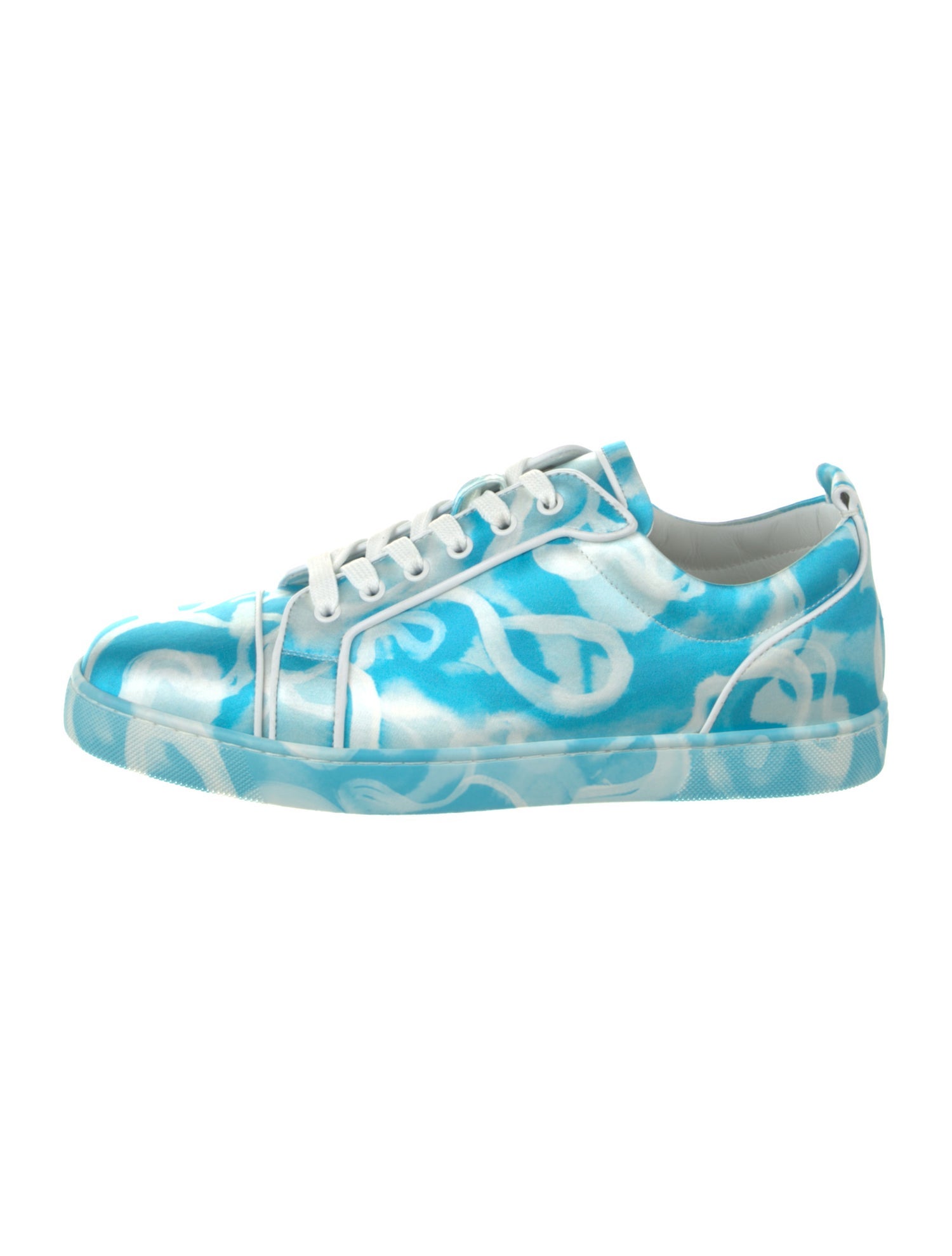 Christian Louboutin Satin Tie-Dye Print Sneakers