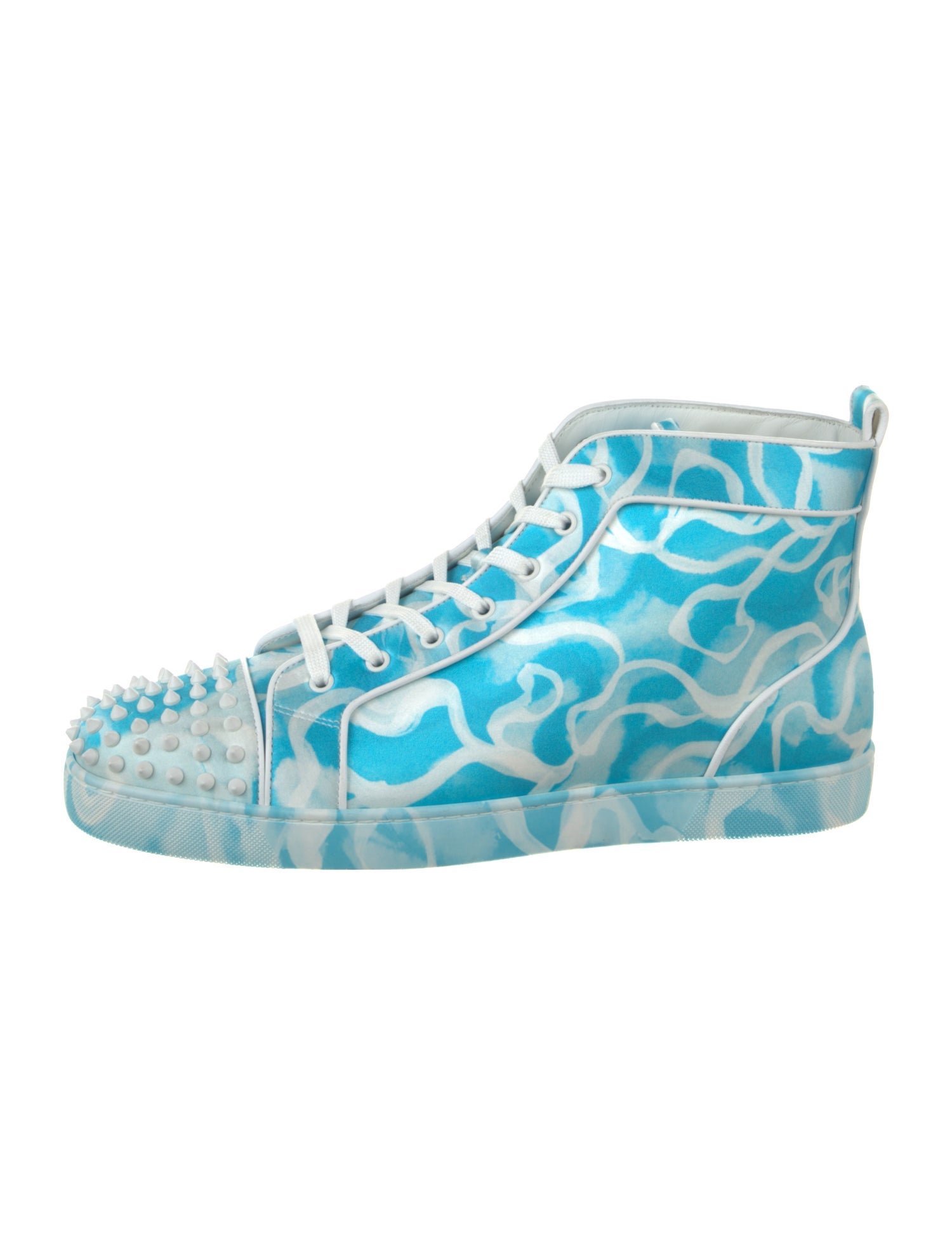 Christian Louboutin Satin Tie-Dye Print Sneakers