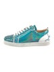Christian Louboutin Patent Leather Colorblock Pattern Sneakers