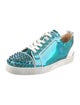 Christian Louboutin Patent Leather Colorblock Pattern Sneakers