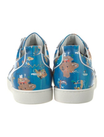 Christian Louboutin Leather Printed Sneakers