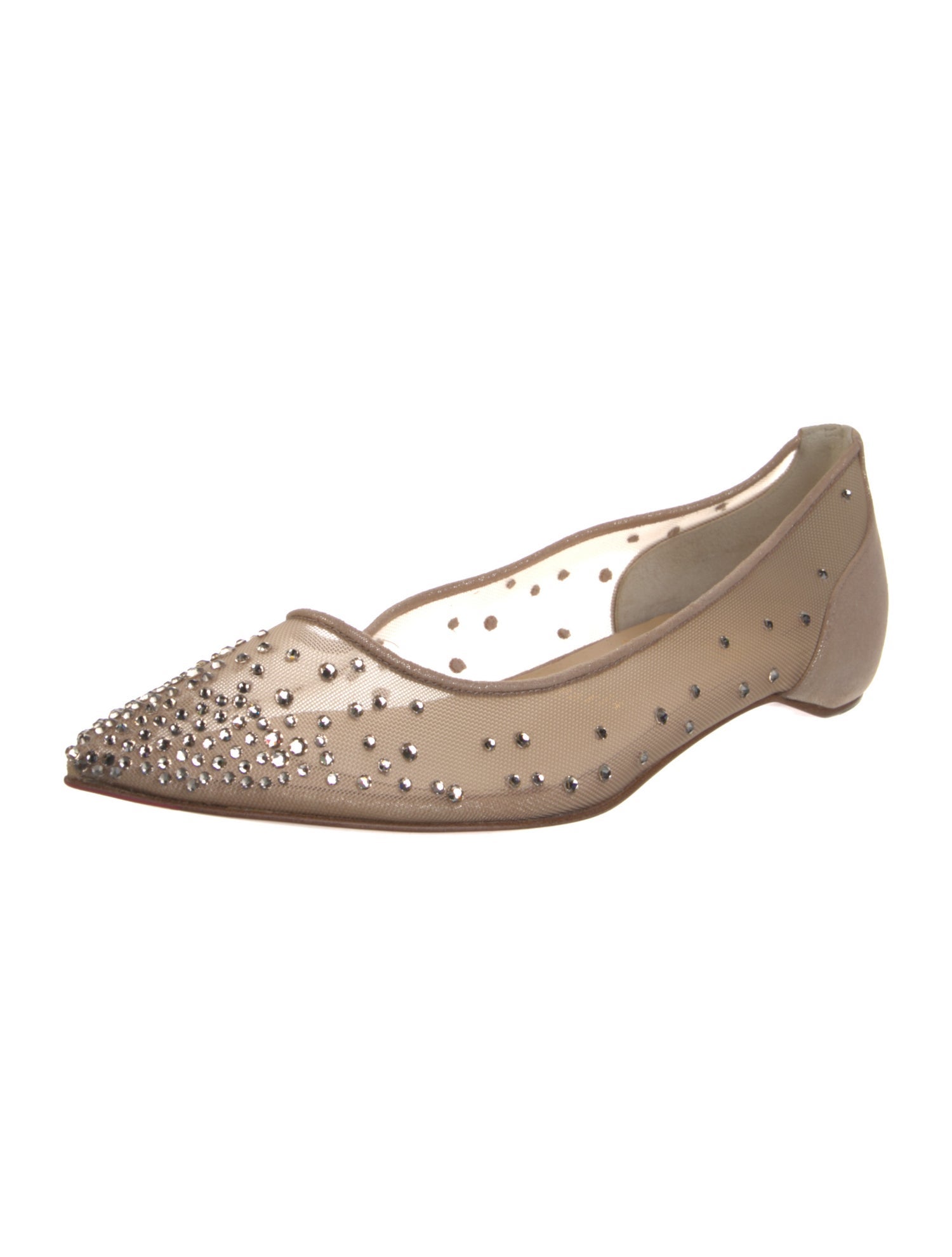 Christian Louboutin Mesh Mesh Accents Ballet Flats