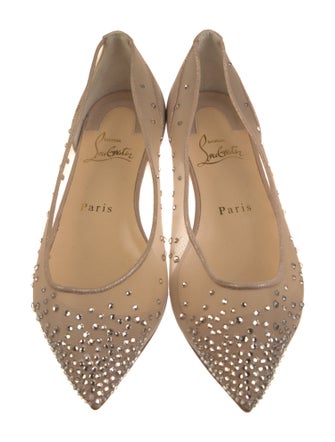 Christian Louboutin Mesh Mesh Accents Ballet Flats