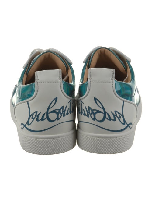 Christian Louboutin Patent Leather Colorblock Pattern Sneakers