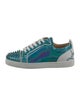 Christian Louboutin Patent Leather Colorblock Pattern Sneakers