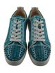 Christian Louboutin Patent Leather Colorblock Pattern Sneakers
