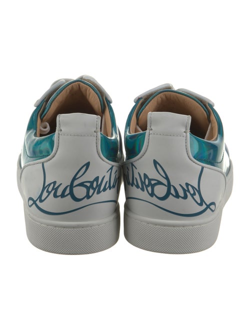 Christian Louboutin Patent Leather Colorblock Pattern Sneakers