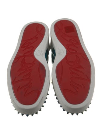 Christian Louboutin Patent Leather Colorblock Pattern Sneakers