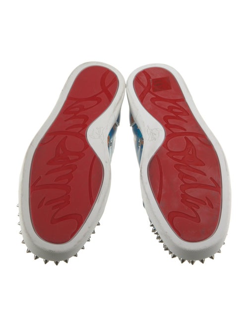 Christian Louboutin Satin Printed Sneakers