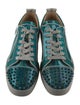 Christian Louboutin Patent Leather Colorblock Pattern Sneakers