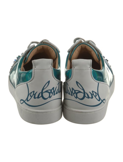 Christian Louboutin Patent Leather Colorblock Pattern Sneakers