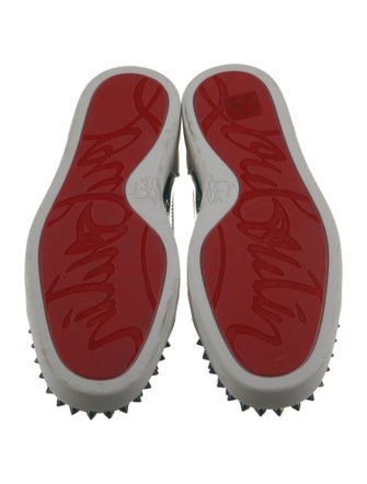 Christian Louboutin Patent Leather Colorblock Pattern Sneakers