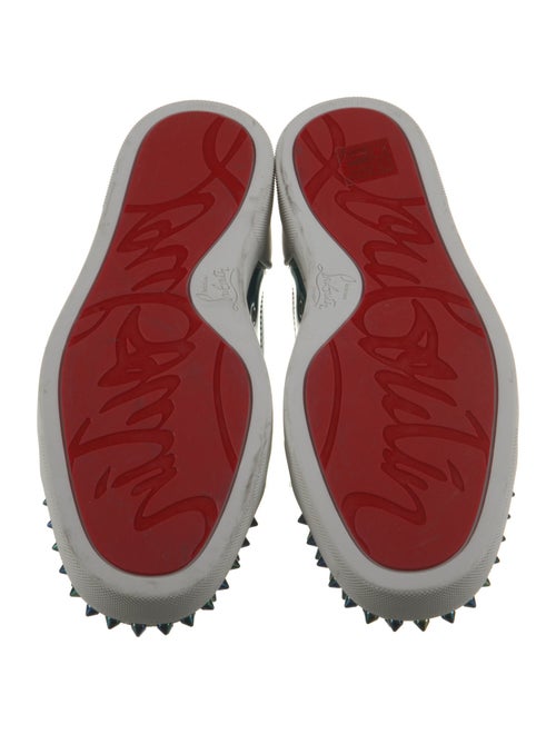 Christian Louboutin Patent Leather Colorblock Pattern Sneakers