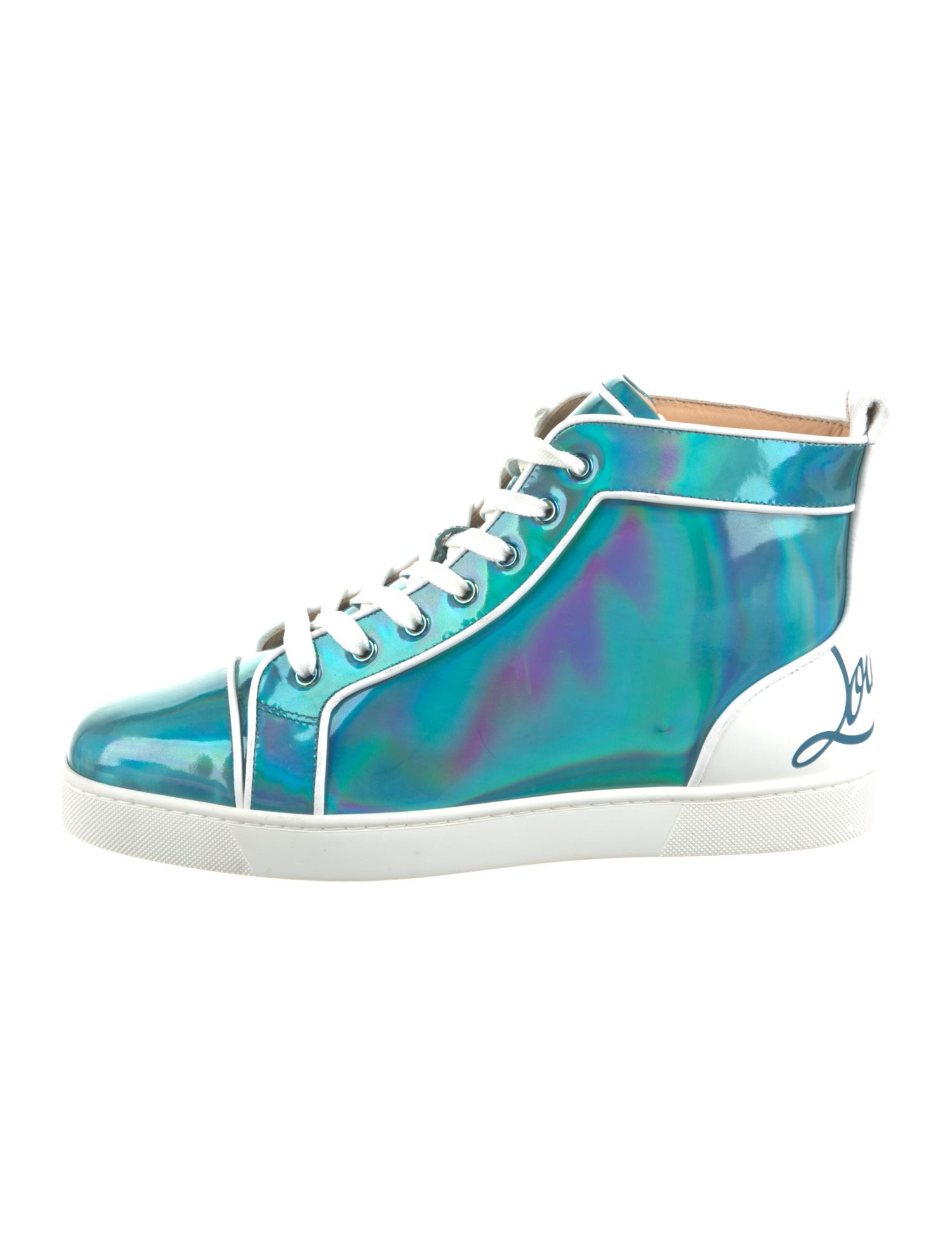 Christian Louboutin Patent Leather Printed Sneakers