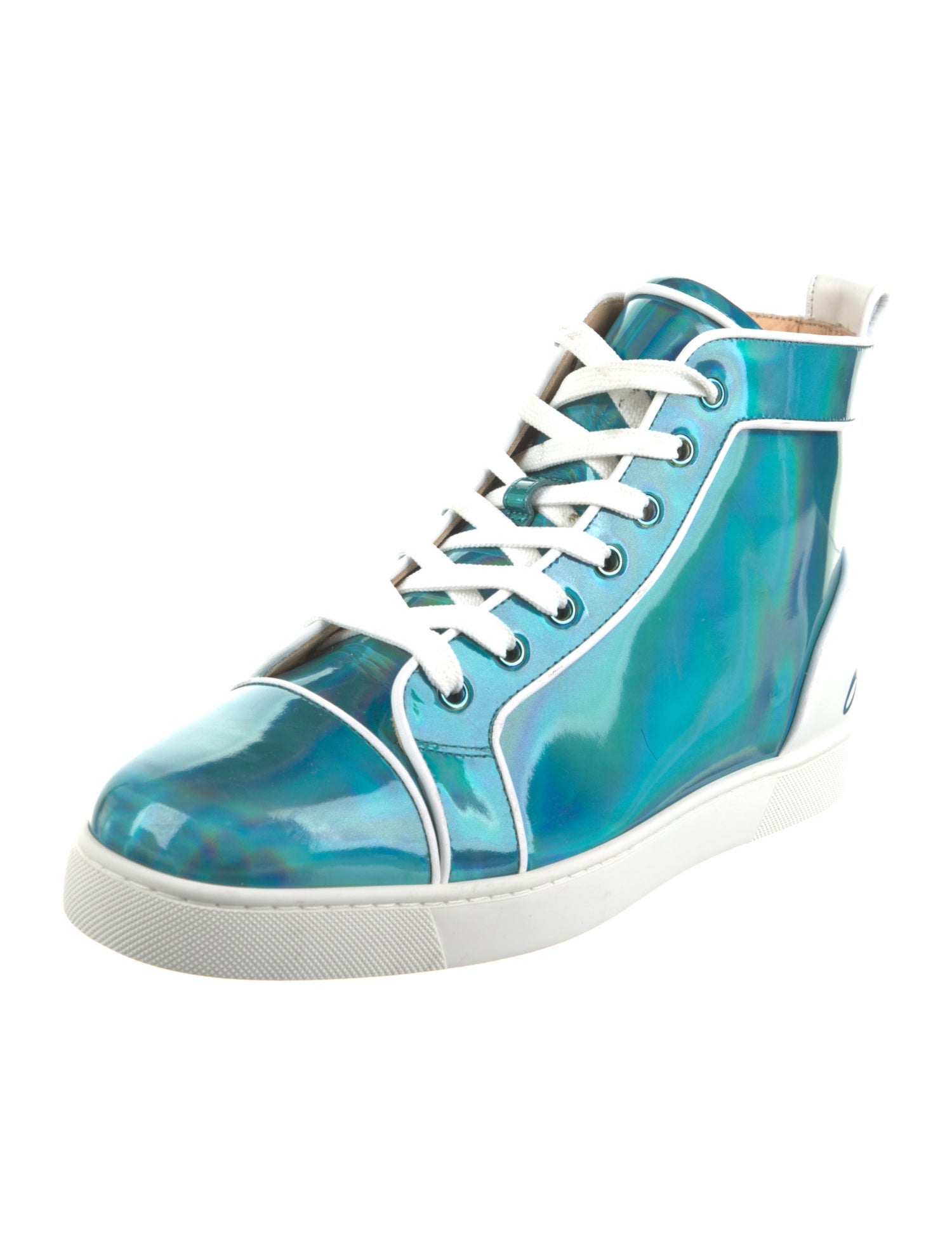 Christian Louboutin Patent Leather Printed Sneakers
