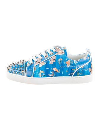 Christian Louboutin Satin Printed Sneakers