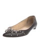 Christian Louboutin Spike Accents Leather Ballet Flats