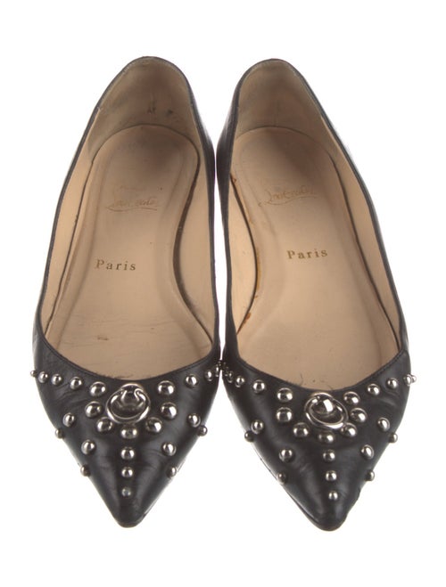Christian Louboutin Spike Accents Leather Ballet Flats