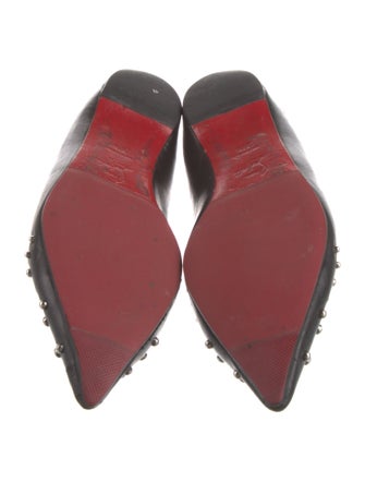 Christian Louboutin Spike Accents Leather Ballet Flats