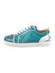 Christian Louboutin Patent Leather Colorblock Pattern Sneakers