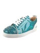 Christian Louboutin Patent Leather Colorblock Pattern Sneakers