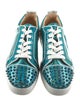 Christian Louboutin Patent Leather Colorblock Pattern Sneakers