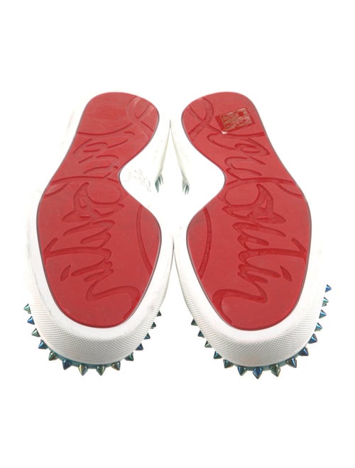 Christian Louboutin Patent Leather Colorblock Pattern Sneakers