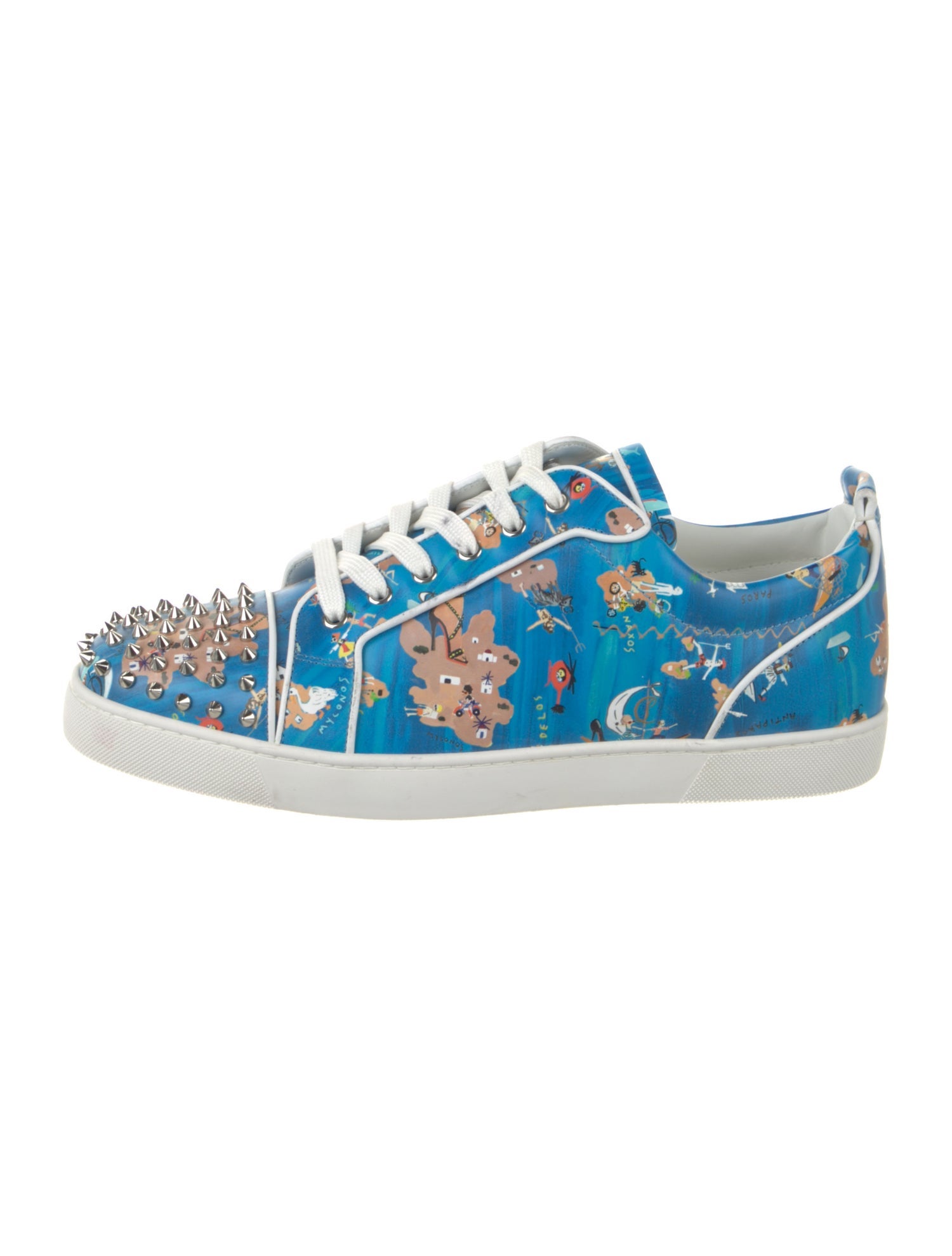 Christian Louboutin Leather Printed Sneakers