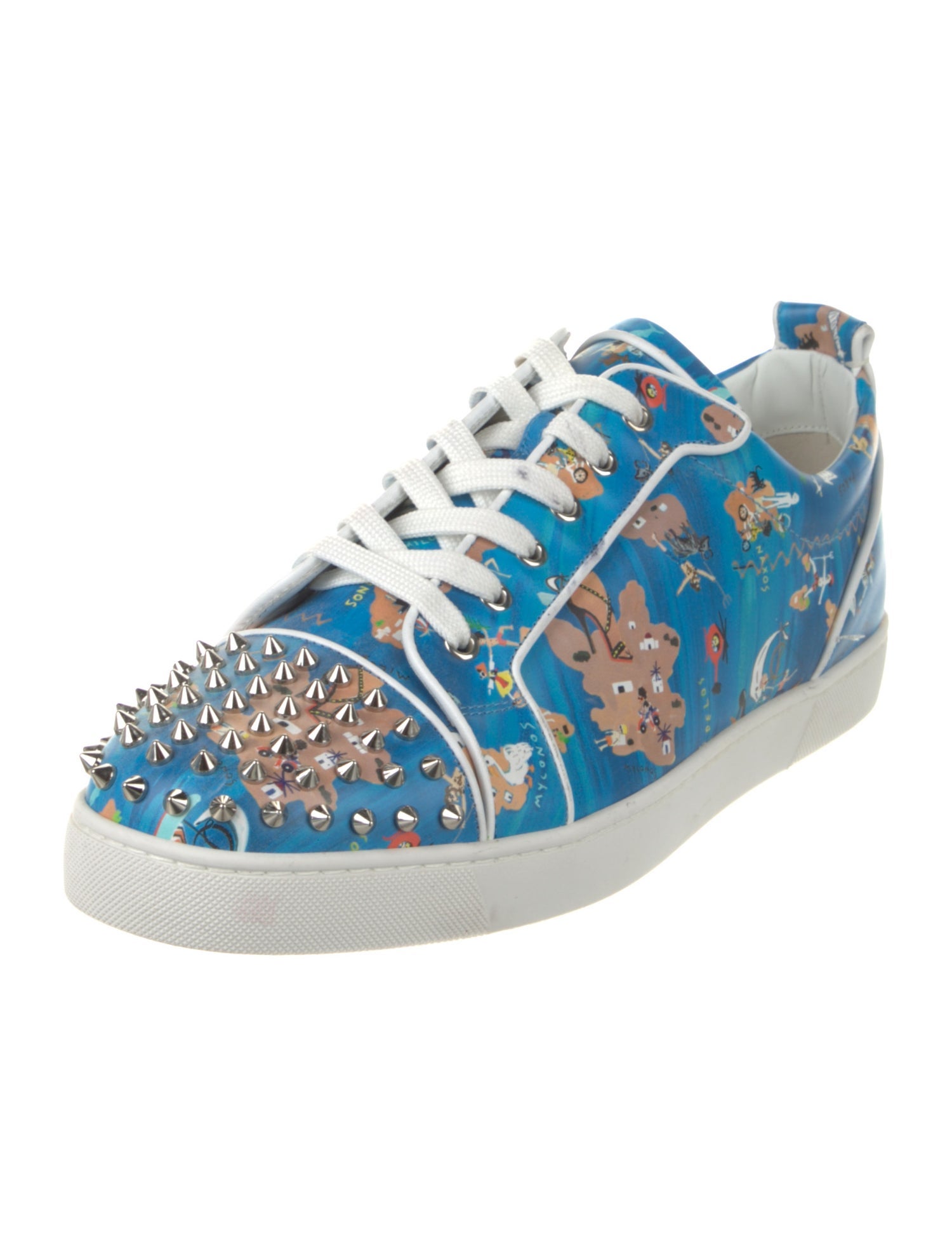 Christian Louboutin Leather Printed Sneakers