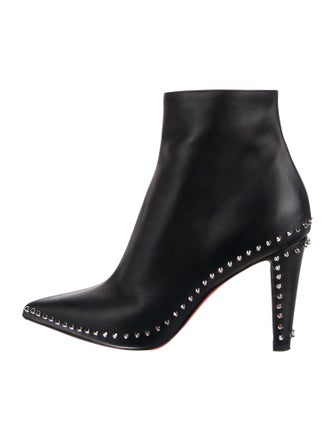 Christian Louboutin Spike Accents Leather Boots