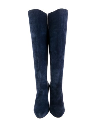 Christian Louboutin Suede Leather Trim Embellishment Boots