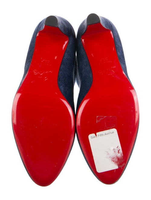 Christian Louboutin Suede Leather Trim Embellishment Boots