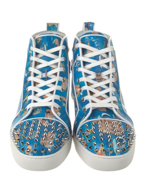 Christian Louboutin Leather Printed Sneakers